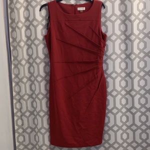 Calvin Klein Red Sleeveless Dress Size 12